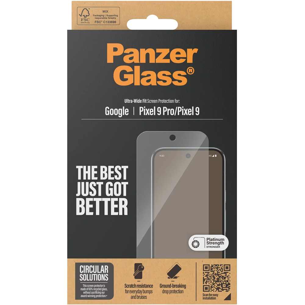 Szkło hartowane PanzerGlass Ultra-Wide Fit do Google Pixel 10 Pro / 10 / 9 Pro / 9